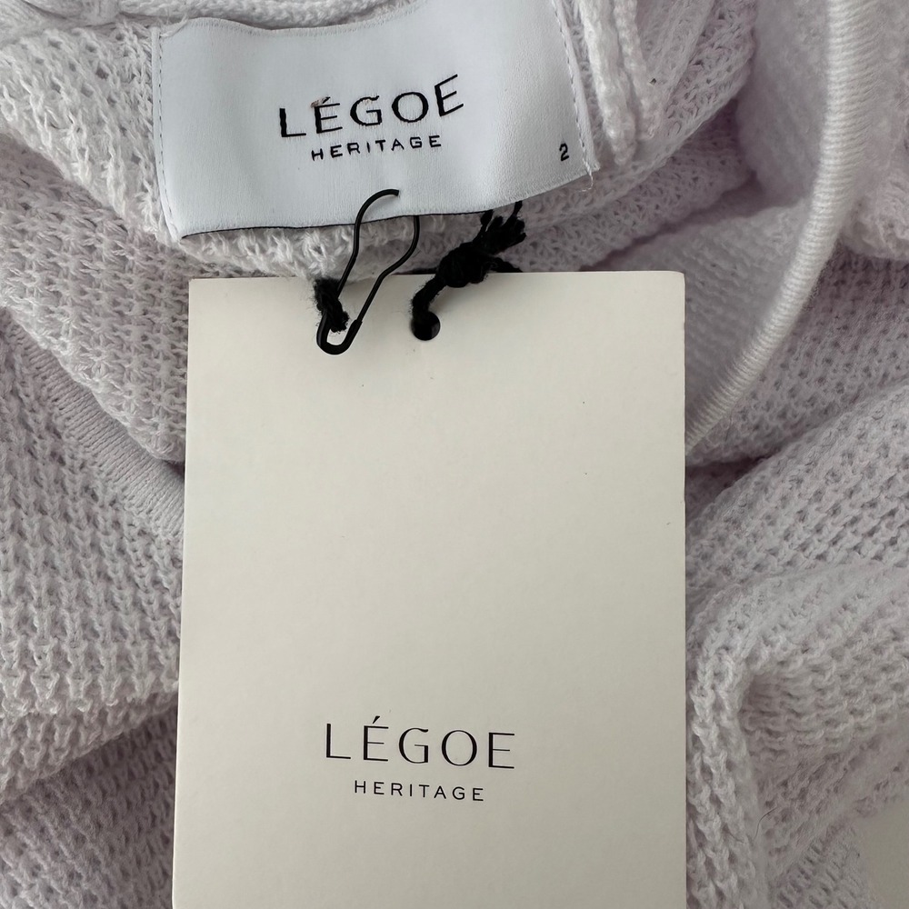 Legoe Heritage Sabine Dress White Cotton Waffle Knit Maternity Maxi Large L - Picture 10 of 14